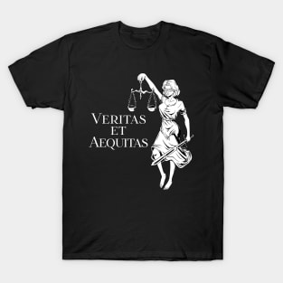 Veritas et Aequitas - Goddess Lady Justice T-Shirt